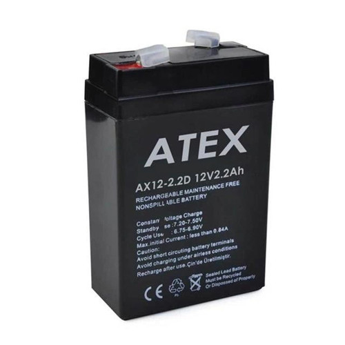 12 Volt 2.2 Amper Dik Kare Akü (70x46x101 Mm)