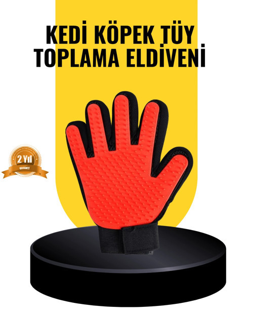 ® Kedi ve Köpekler İçin Tüy Toplama Eldiveni – Yumuşak Silikonlu Masaj Eldiveni