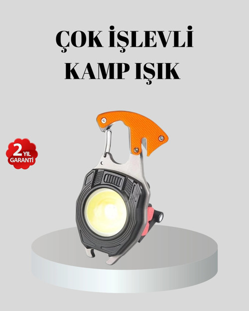 Çok Fonksiyonlu Anahtarlık Fener – Güçlü LED Işıklı Şarjlı Düdüklü ve Tornavidalı Mini El Fe