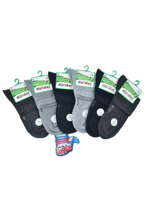 -Dikişsiz Bambu Erkek Konç Patik - D004 (6 Adet)-Çok Renkli-40-44