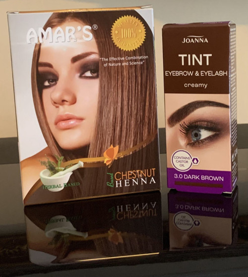 HENNA KINA İÇEREN KESTANE RENK SAÇ BOYASI 1 KUTU + JOANNA KOYU KAHVE KAŞ KİRPİK BOYASI 1 KUTU 2’Sİ BİRLİKTE