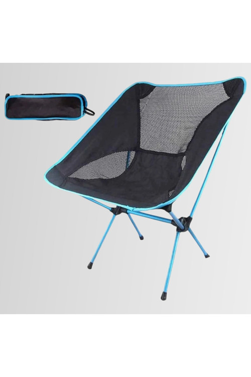 Ultralight 900 gr Alüminyum Katlanır Kamp Sandalyesi - Mavi