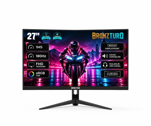 27" 200Hz 1 ms (DP + HDMI) FHD Kavisli Monitör BTQ270FHD-A3