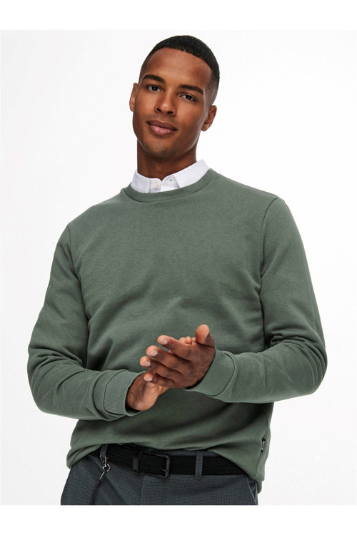 Erkek Onsceres Crew Neck Bisikler Yaka Sweatshirt - 22018683