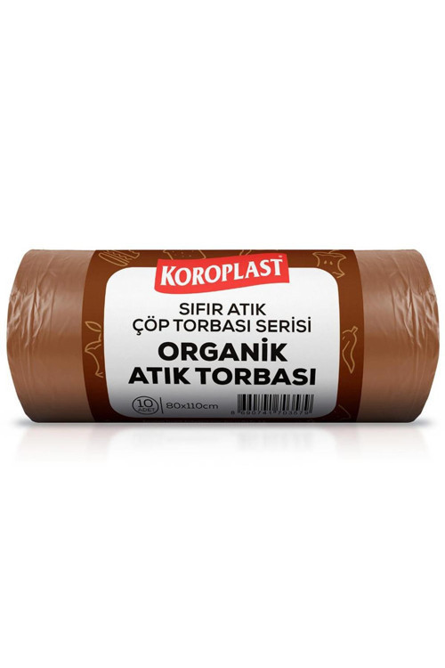 Organik Atık Torbası 80 x 110 cm Kahverengi - 10 Adet