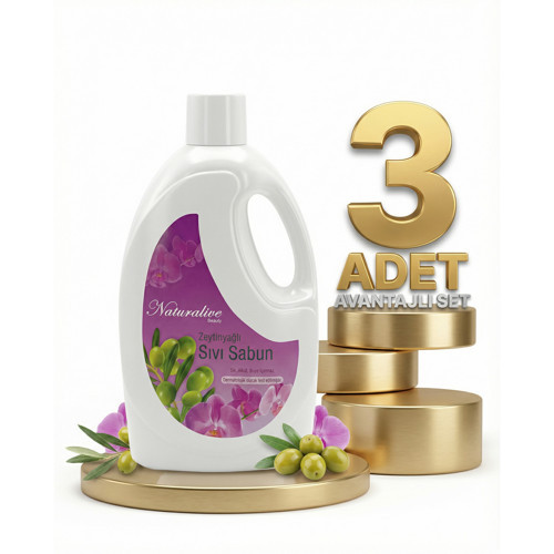 Zeytinyağlı Sıvı El Sabunu 3x2,5 Lt