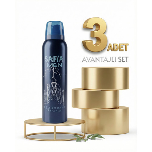 Doğal Erkek Deodorant Ferahlık 3x150 Ml