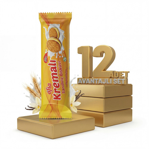 Muz Kremalı Sandviç Bisküvi 12x60 Gr
