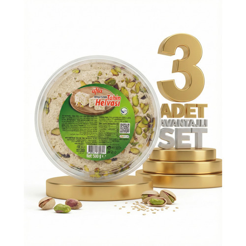 Antep Fıstıklı Tahin Helvası 3x500 Gr