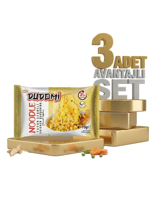 Tavuk Çeşnili Noodle 3x70 Gr