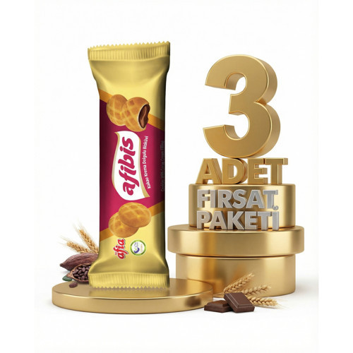 Afibis Kakao Krema Dolgulu Bisküvi 3x75 Gr