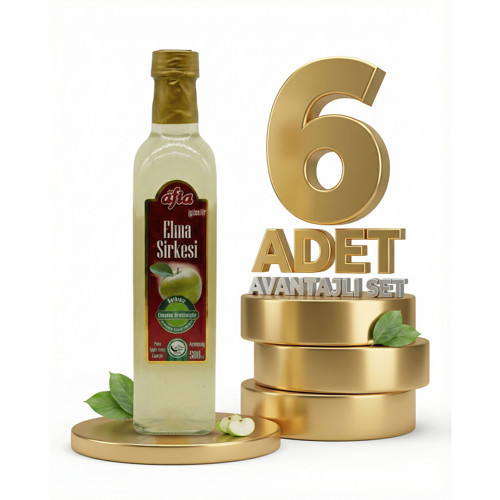 Elma Sirkesi Cam Şişe 6x500 Ml