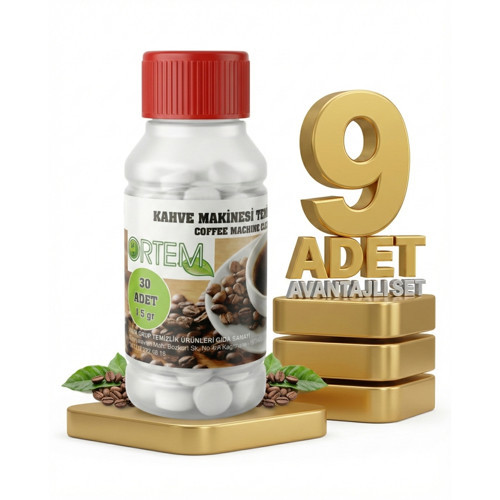 Kahve Makinesi Temizleme Tableti 30lu 45 Gr x9