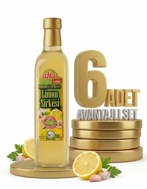 Limon Sirkesi Cam Şişe 6x500 Ml