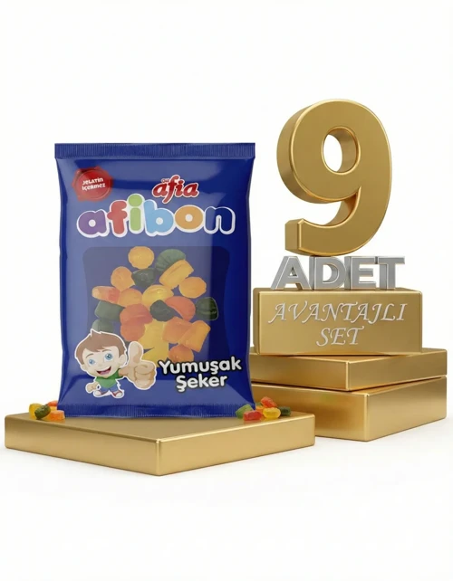 Afibon Yumuşak Şeker 9x80 Gr