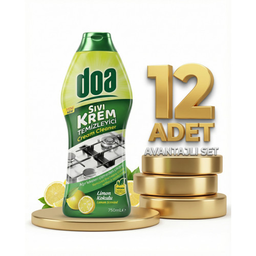 Sıvı Krem Temizleyici Limon Kokulu 12x750 Ml