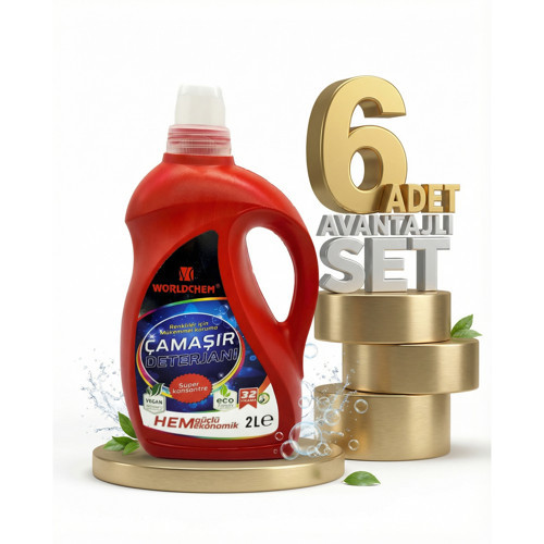 Çamaşır Detarjanı Sıvı Renkliler 6x2 Lt