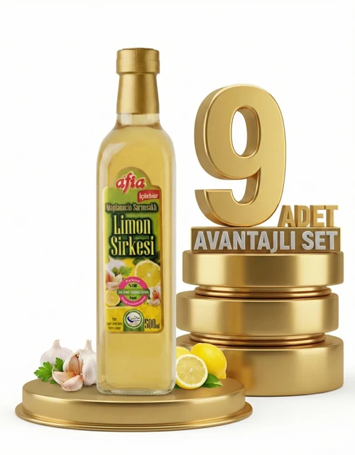 Limon Sirkesi Cam Şişe 9x500 Ml