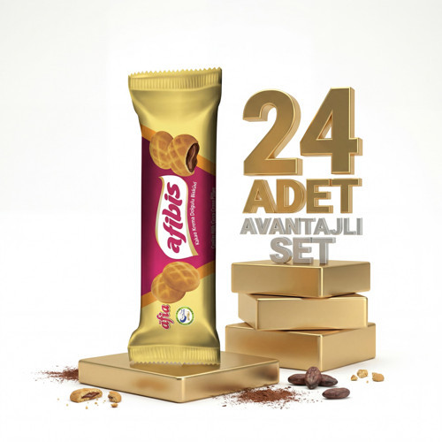 Afibis Kakao Krema Dolgulu Bisküvi 24x75 Gr
