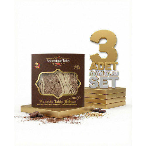 Abdurahman Tatlıcı Kakaolu Tahin Helvası 3x300 Gr