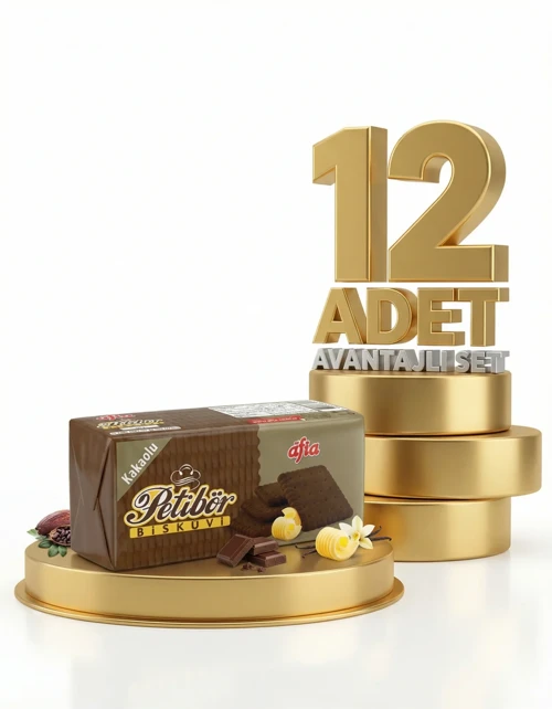 Kakaolu Petibör Bisküvi 12x180 Gr