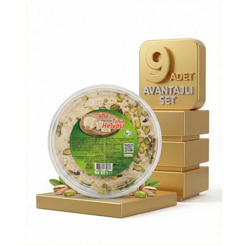 Antep Fıstıklı Tahin Helvası 9x500 Gr