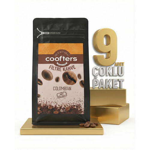 Coofters Colombian Filtre Kahve 9x150 Gr