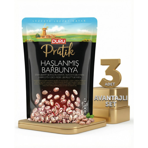 Haşlanmış Barbunya 3x400 Gr