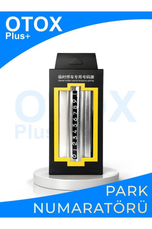 Park Telefon Numaratörü | Premium Metal | Gizlenebilir Araç İçi Park Numarası | Manyetik Numaralı Dashboard Telefon Kartı