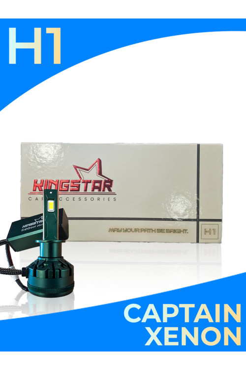 H1 Led Xenon Far Ampulü | Kıngstar Captaın Serisi | 12.000 Lumen | Beyaz Işık | Canbus