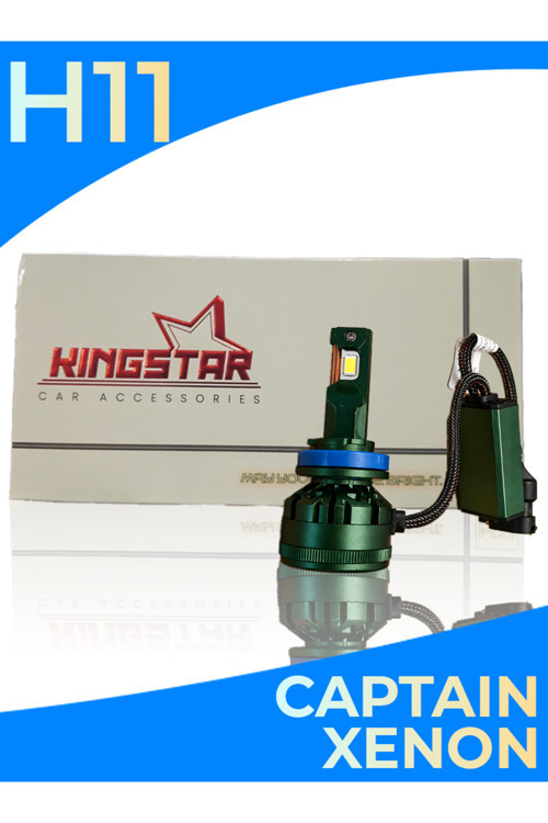 H11 Led Xenon Far Ampulü | Kıngstar Captaın Serisi | 12.000 Lumen | Beyaz Işık | Canbus