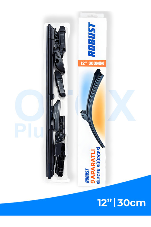 30 Cm | 12” 300Mm Universal Oto Sileceği | 9 Aparatlı | Sessiz Çalışma | İz Bırakmaz | Premium Kalite