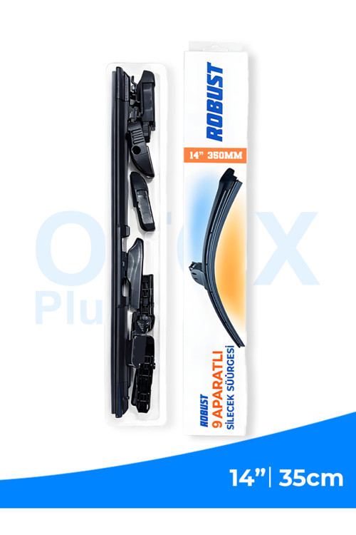 35 Cm | 1” 350Mm Universal Oto Sileceği | 9 Aparatlı | Sessiz Çalışma | İz Bırakmaz | Premium Kalite