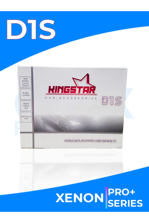 D1S | Led Xenon Far Seti | Kıngstar | 8000 Lümen Fan Soğutmalı, %200 Daha Fazla Işık