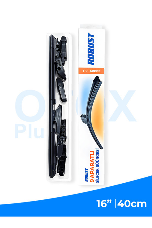 40 Cm | 16” 400Mm Universal Oto Sileceği | 9 Aparatlı | Sessiz Çalışma | İz Bırakmaz | Premium Kalite