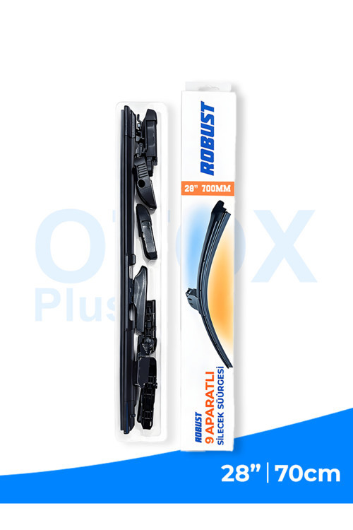 70 Cm | 28” 700Mm Universal Oto Sileceği | 9 Aparatlı | Sessiz Çalışma | İz Bırakmaz | Premium Kalite