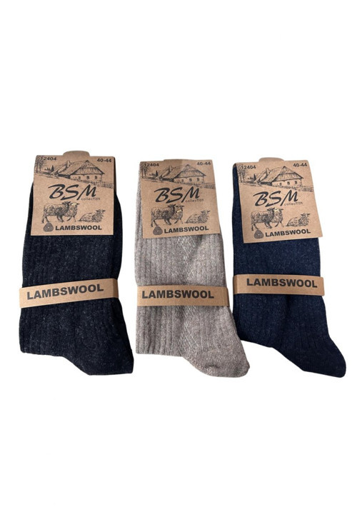 Bsm Lamswool Kışlık Erkek Çorap 3 Adet