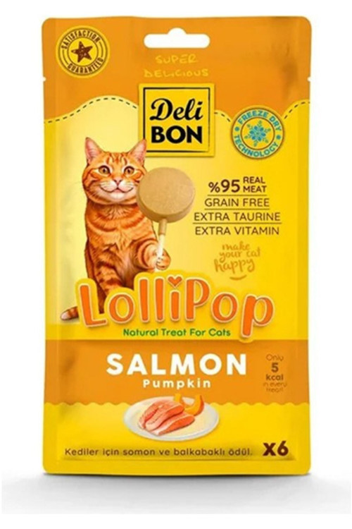 Kedi Ödül Maması Lolipop Somonlu 6'Lı