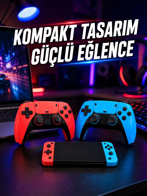 Kablosuz Oyun Konsolu Hdmı Tv Bağlantılı Çift Gamepad Seti