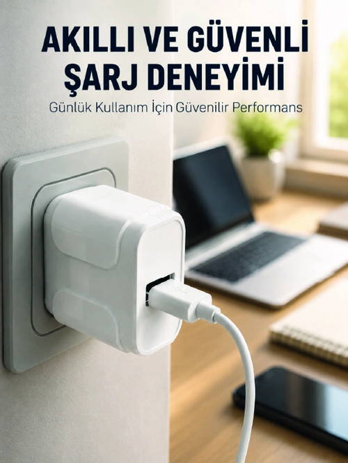 Pratik Kompakt Tasarımlı 12W Usb Telefon Şarj Adaptörü
