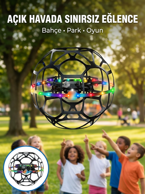 Koruyucu Kafesli Dron El Hareketiyle Edilebilen Uçan