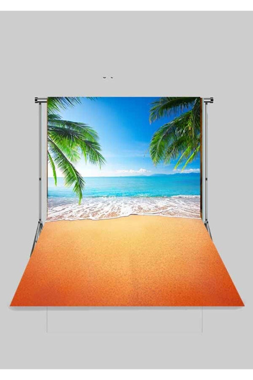 2x2.5 Mt Kumaş Üç Boyutlu Çocuk Fotoğraf Stüdyo Fonu - Sahil Beach
