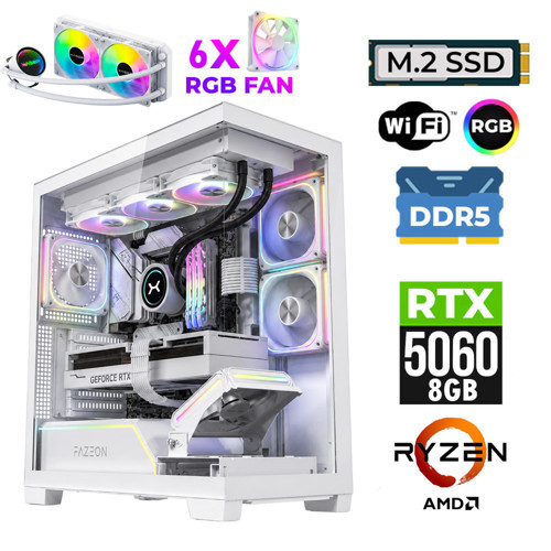 Clove X20 Ryzen 7 5700X 32GB Ram 1TB M.2 NVMe SSD 8GB RTX5060 Sıvı Soğutmalı Oyuncu Bilgisayarı