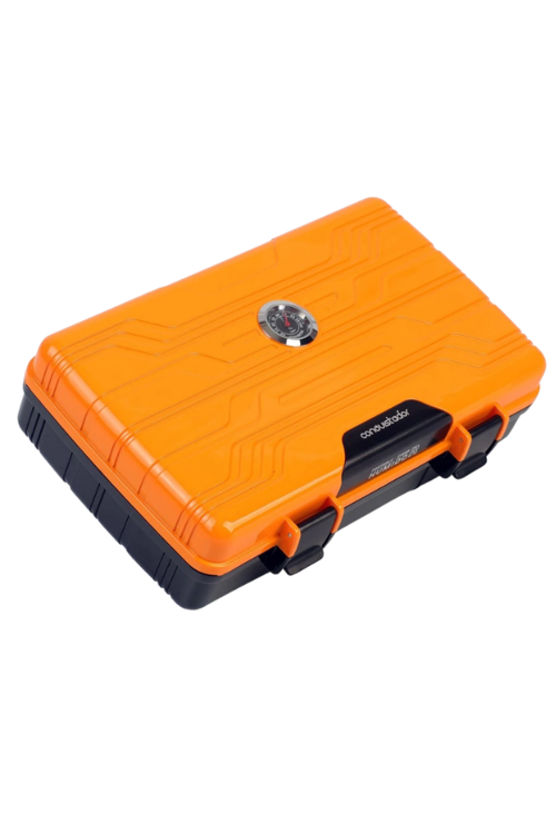Sarı Siyah 10 Kapasite Seyahat Humidor Puro Kutusu