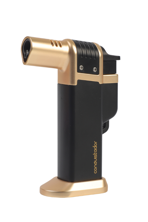 Tek Torch Pürmüz Gold Siyah Masa Tipi Plastik Puro Çakmağı