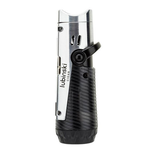 Lion İğneli + Delicili Tek Torch Puro Çakmağı Silver