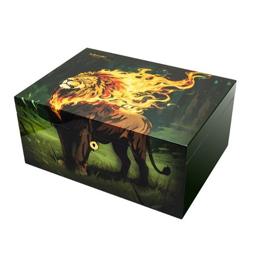 Special Edt. Fire Lion Puro Kutusu Humidor 80's Kahve