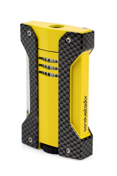 Tek Torch Pürmüz Karbon Sarı Defi Extreme Dizayn Metal Puro Çakmağı