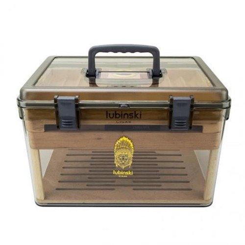 Plexi -Sedir Şeffaf Puro Kutusu Humidor 100s