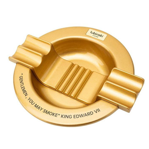 Yeni Seri Dörtlü Alüminyum Oval Puro Küllüğü - Gold